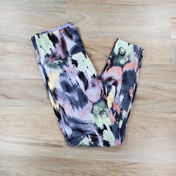 ☔️🔸️Bally Floral Print "Kayla Chalk Violet" High Waist Athletic Pants Medium - Picture 4 of 11